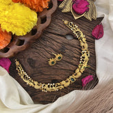 Vriksham Gold Look Alike Dual Peacock Hasli Choker-G17910